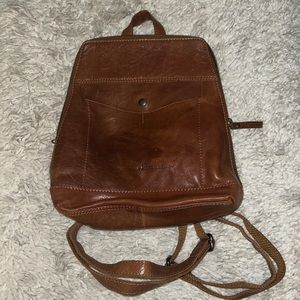 Spikes & Sparrow Brown Leather Backpack